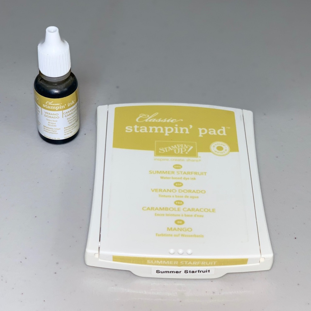 Stampin' Up Ink Pad Summer Starfruit Yellow Classic Refill Ink Bottle Scrapbook